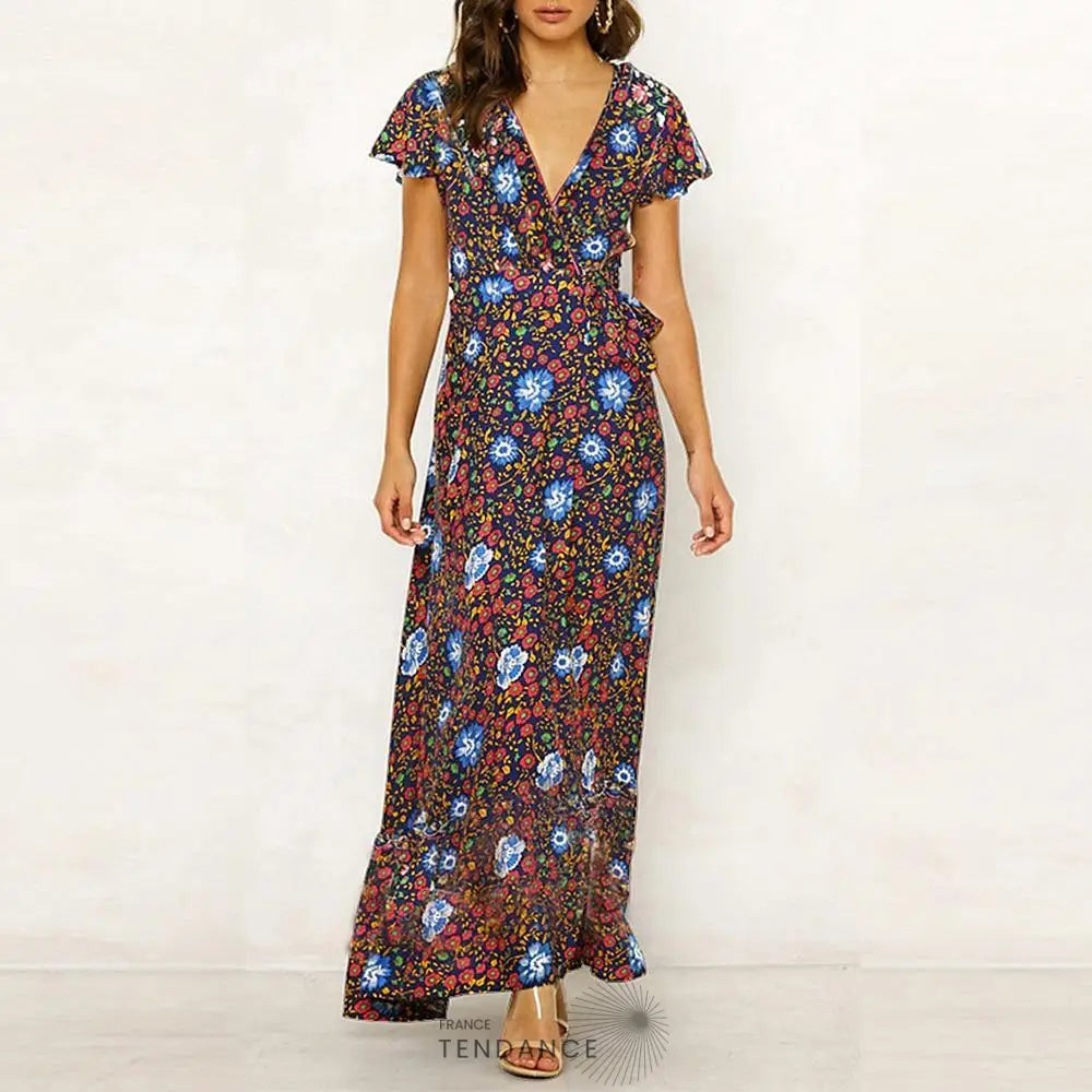 Robe Longue Bohème Nouée | France-Tendance