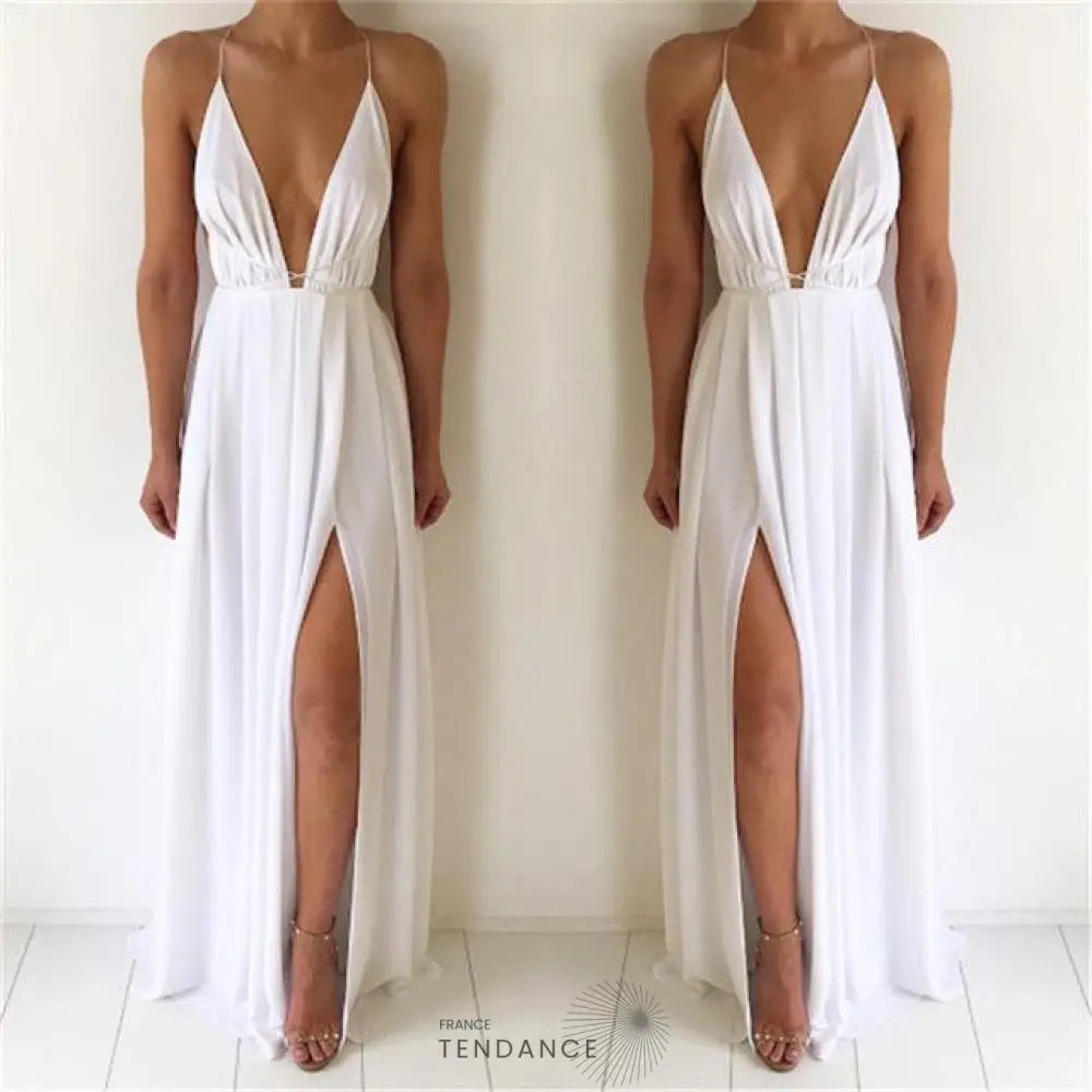 Robe Longue De Soirée Plissée | France-Tendance