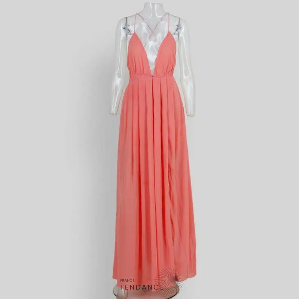 Robe Longue De Soirée Plissée | France-Tendance