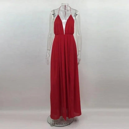 Robe Longue De Soirée Plissée | France-Tendance