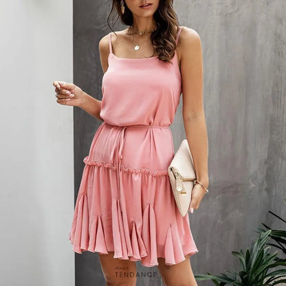 Robe Plissée à Volants | France-Tendance