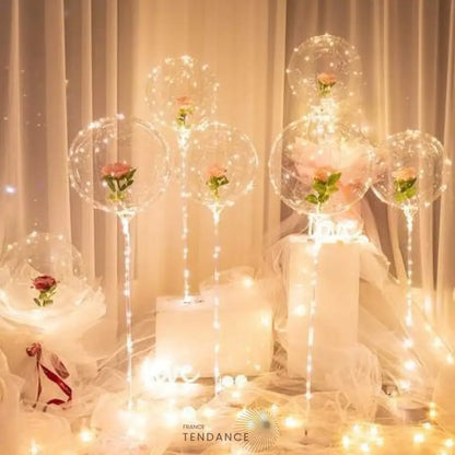 Rose éternelle En Bulle D’amour Lumineuse | France-Tendance