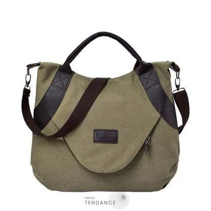 Sac Rétro En Toile Avec Bandoulière | France-Tendance