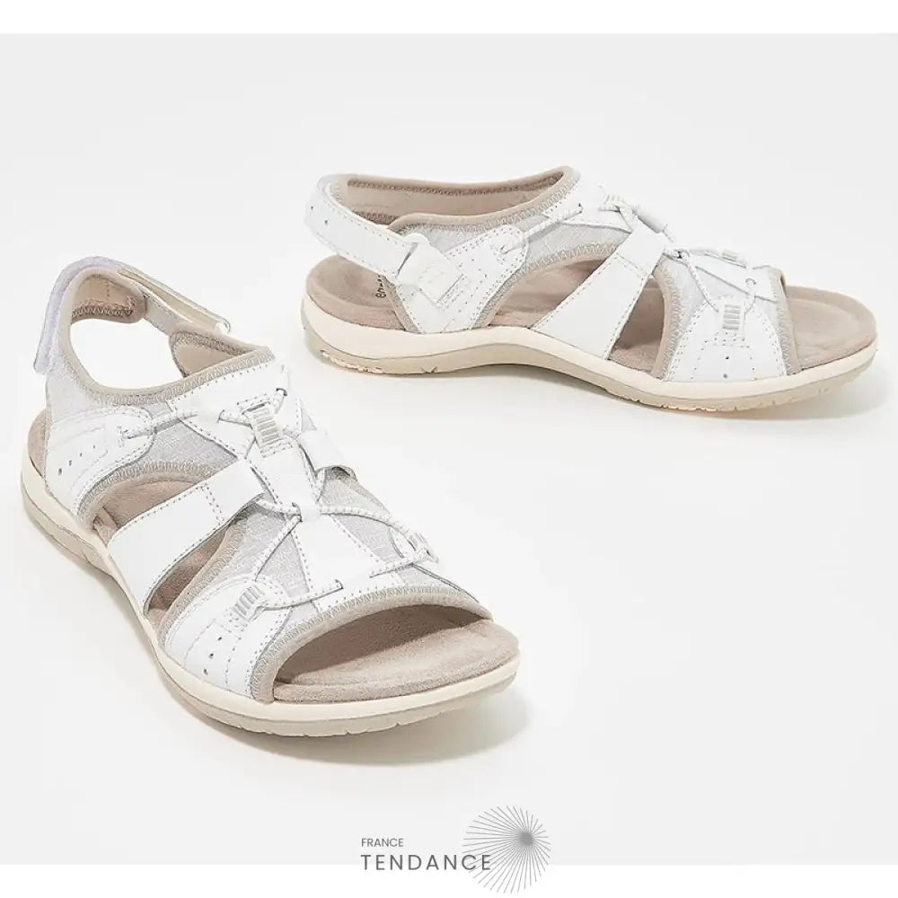 Comfortable Orthopaedic Sandals - Bloom White / 2.5 Uk Kleidung