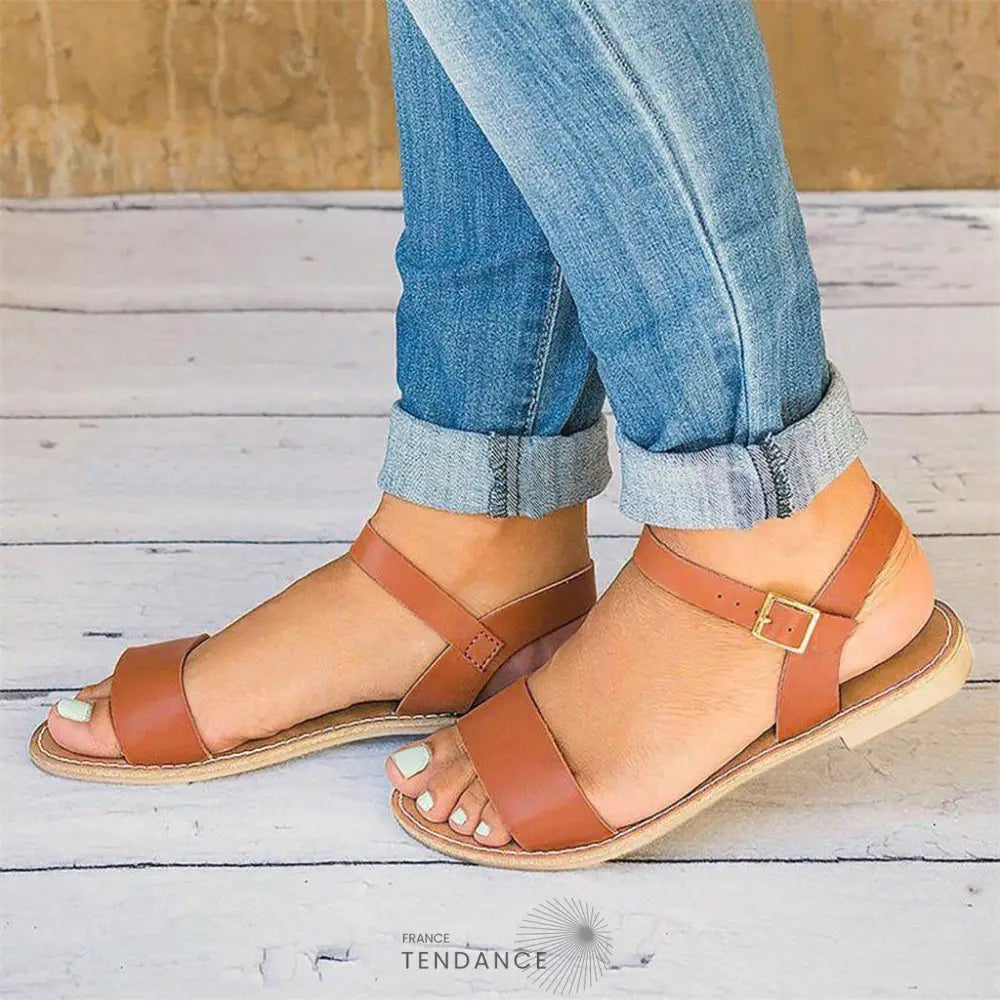 Sandales Plates Minimalistes | France-Tendance