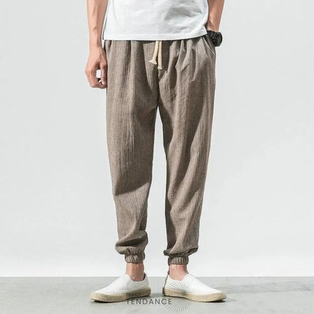 Sarouel Décontracté En Lin | France-Tendance