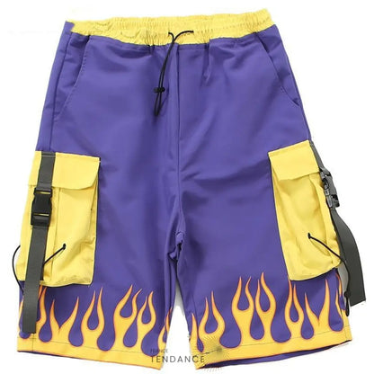 Short Flamme x Purple | France-Tendance