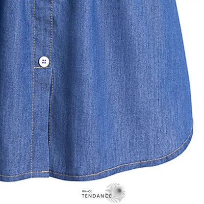 SKIRV™ | Jupe Bas de Chemise Style Jeans Denim |