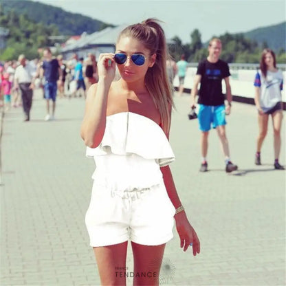 Superbe Combishort à Volants | France-Tendance