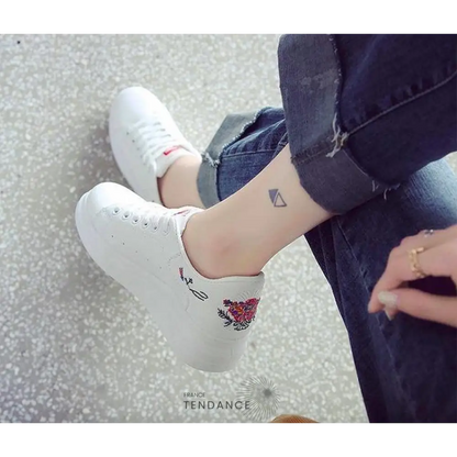 Superbes Baskets Brodées Casual | France-Tendance