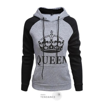 Sweats à Capuche Noir & Gris | France-Tendance
