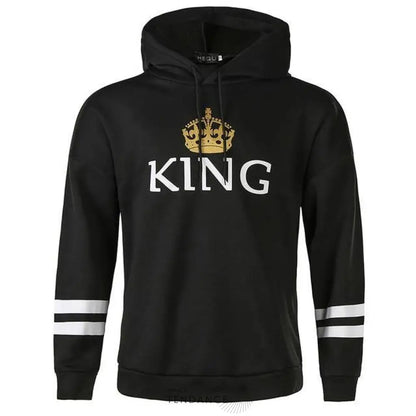 Sweats Couple Noir à Bandes | France-Tendance