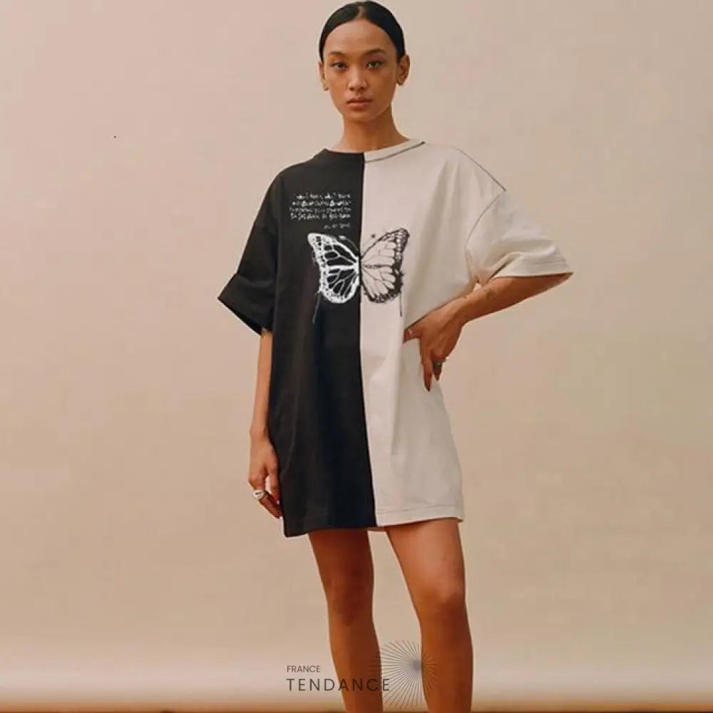 T-shirt B&w Butterfly | France-Tendance