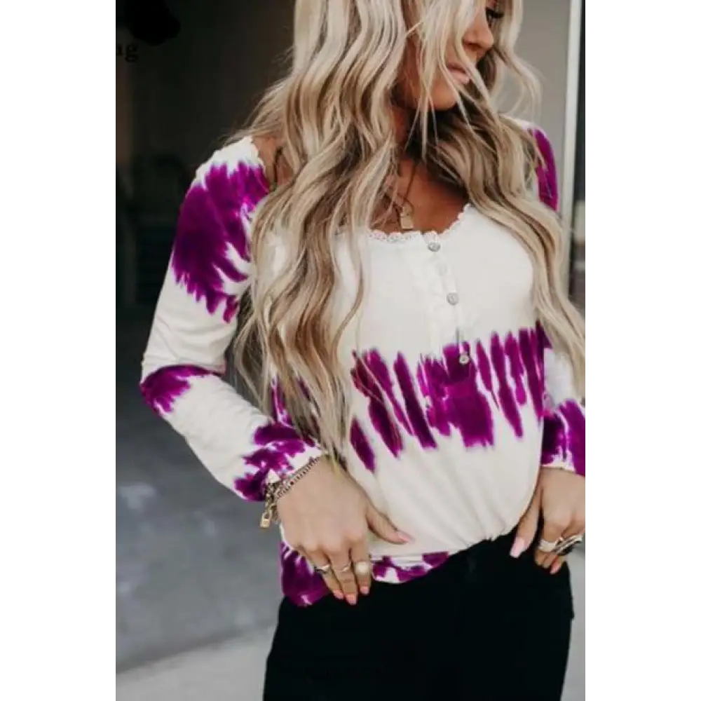 T-shirt Boutonné à Dentelle | France-Tendance