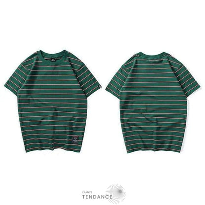 T-shirt Imprimé Stripe | France-Tendance
