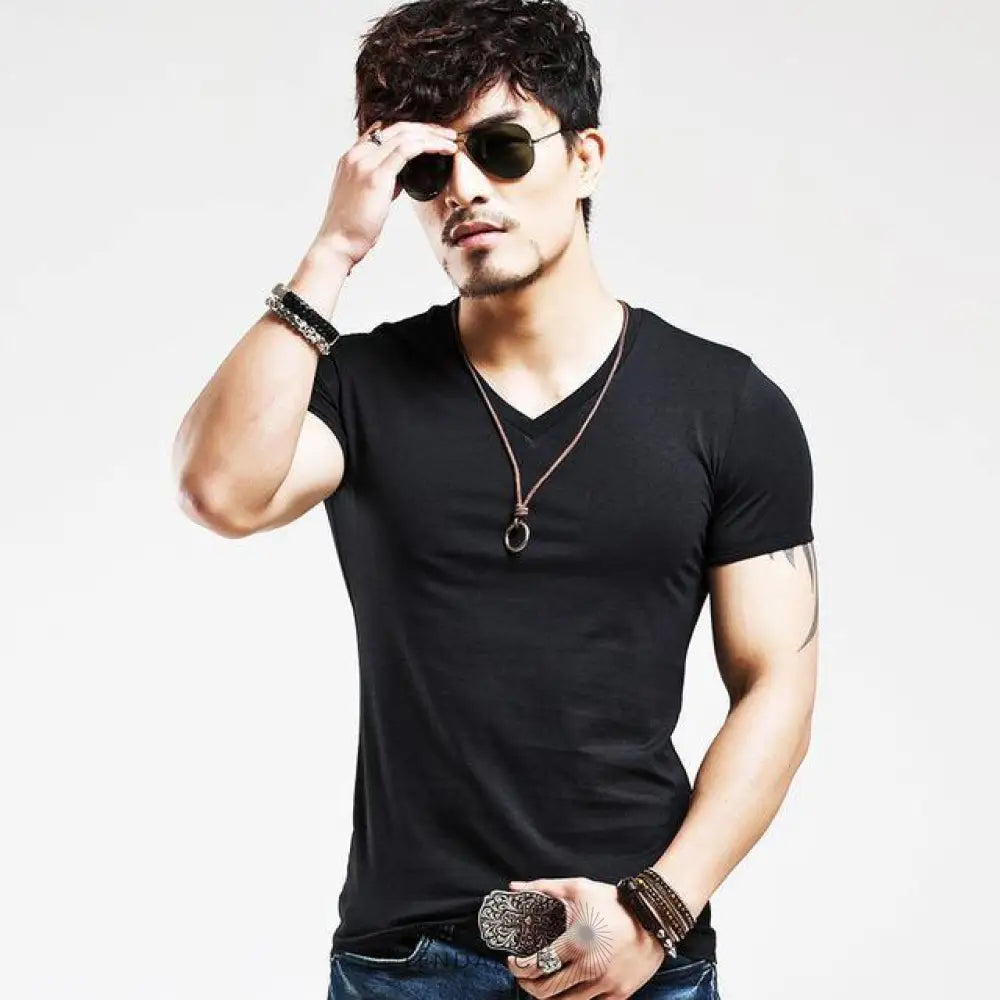 T-shirt Léger Col v | France-Tendance