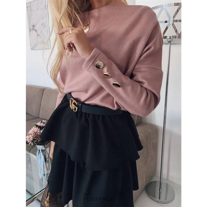 Top Asymétrique à Boutons | France-Tendance