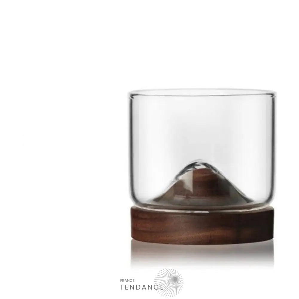 Verre à Whisky Design - Base En Bois | France-Tendance