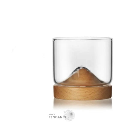Verre à Whisky Design - Base En Bois | France-Tendance