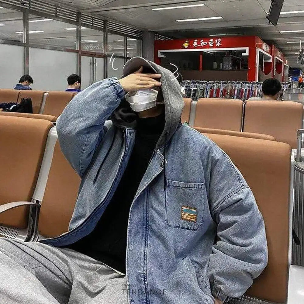 Veste Denim Hooded | France-Tendance