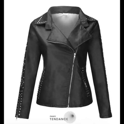Veste En Cuir Métal Décontractée | France-Tendance