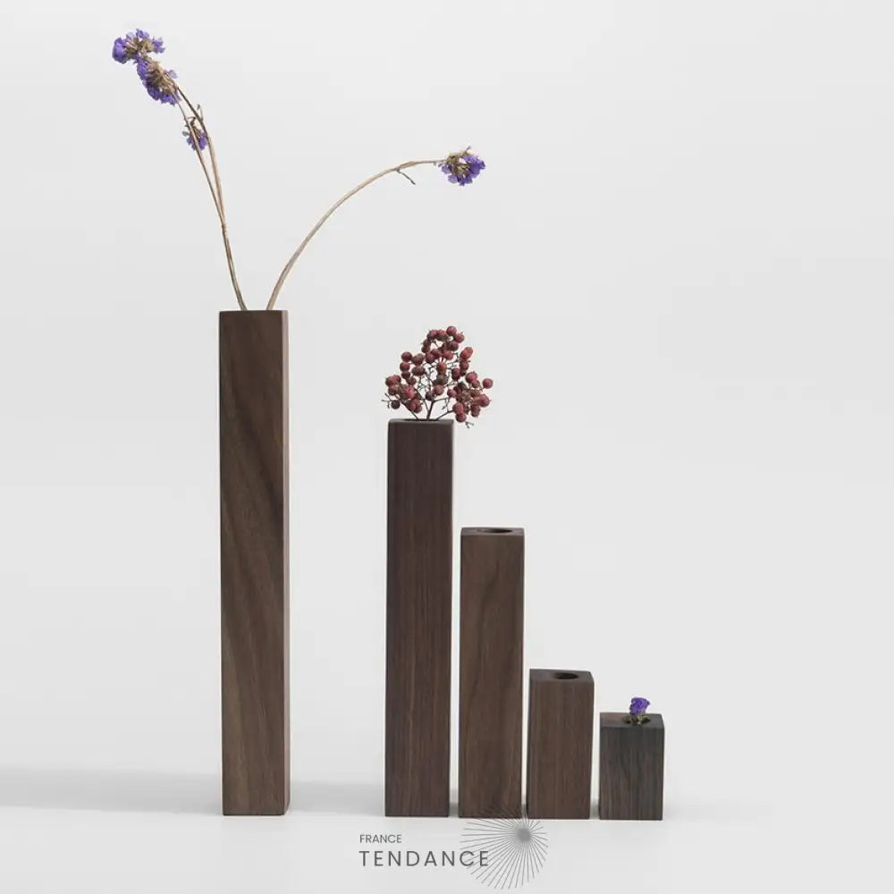 Walnut Vase En Bois | France-Tendance